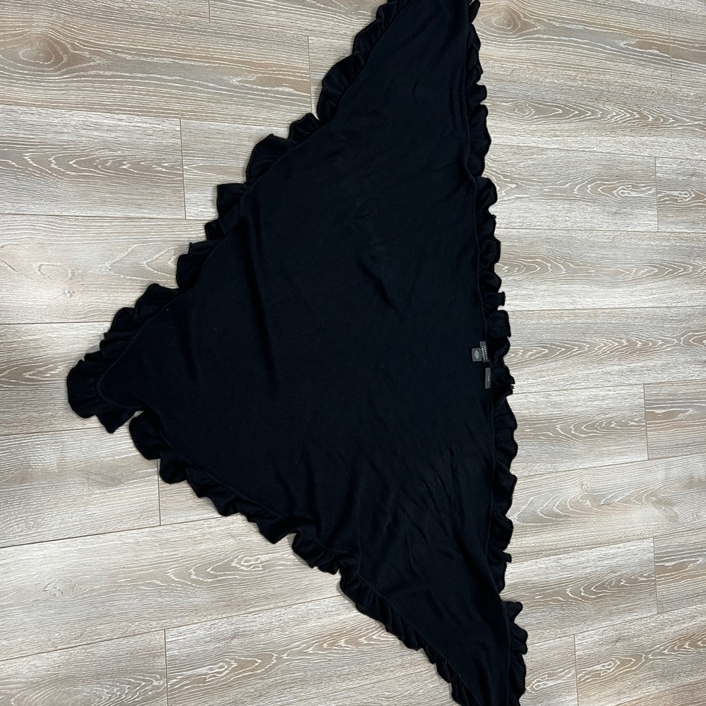 Vintage Bloomingdale's Black Cashmere Triangle Wrap